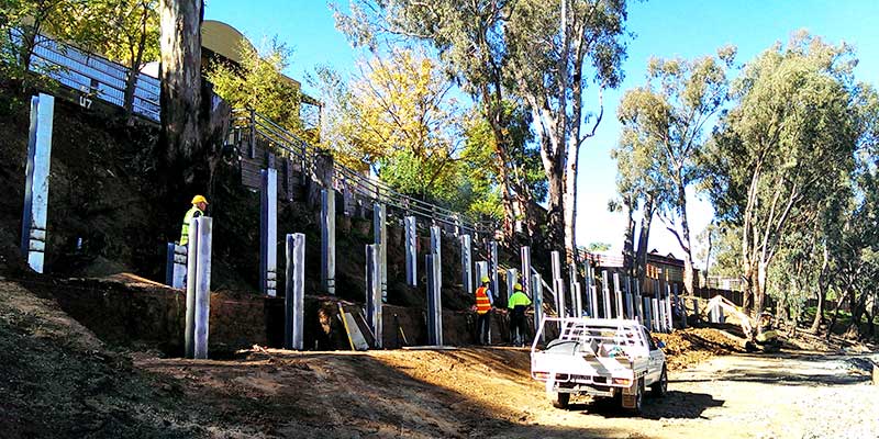 Marungal Bend Retaining Wall, Echuca